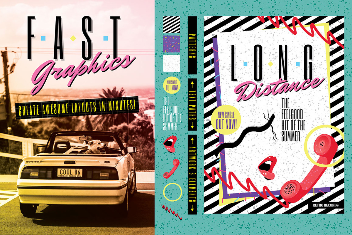 Retro Cool 1980s Poster Templates, a Texture Illustration by Wingsart Studio (Photo 8 of 11)