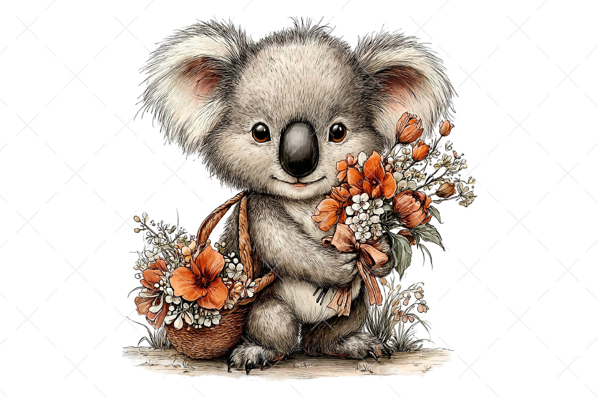 Whimsical Easter Koala Clipart Png, an Illustration by Craft Nest (Photo 12 of 12)