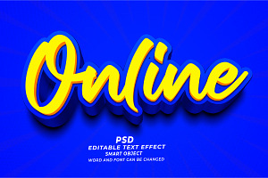 Online PSD 3D Editable Text Effect, a Layer Style Add-On by TrueVector