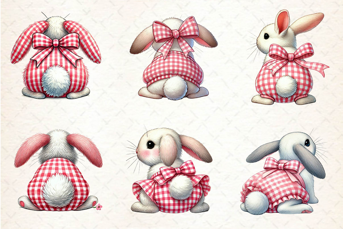 Cute Bunny Butt Sublimation Clipart, an Illustration by Dream Creation (Photo 3 of 5)