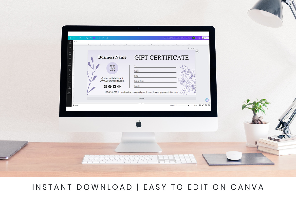 Gift Certificate Canva Template, a Design Template by Snapybiz (Photo 5 of 10)