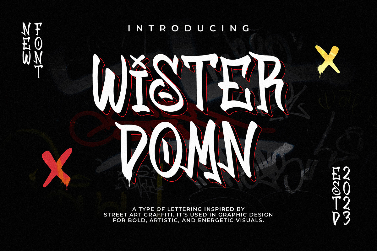 Wister Domn Graffiti Font, a Handwritten Font by Lettermine (Photo 1 of 10)