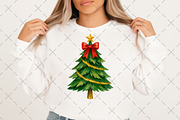 Coquette Christmas Tree Faux Glitter, an Illustration by Craft Nest (Thumbnail 2 of 6)