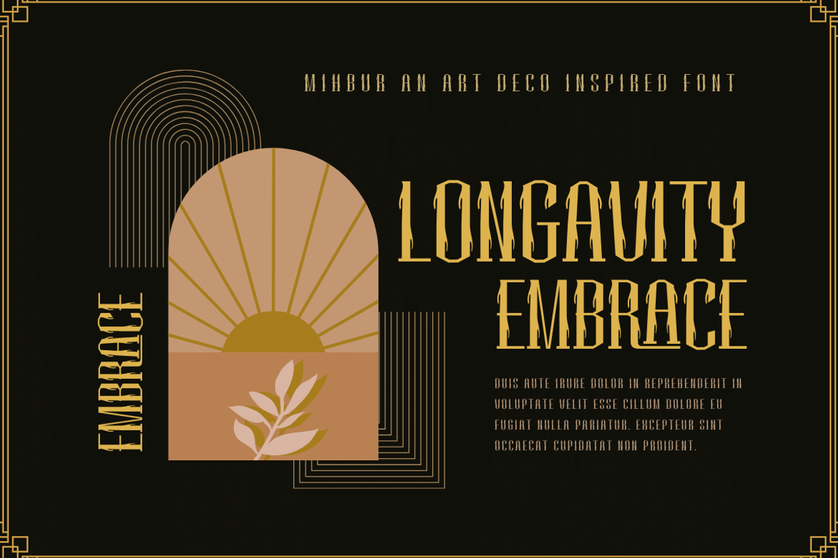 Mihbur | Art Deco Font, a Serif Font by twinstd (Photo 7 of 13)