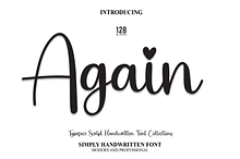 Again | Script Font