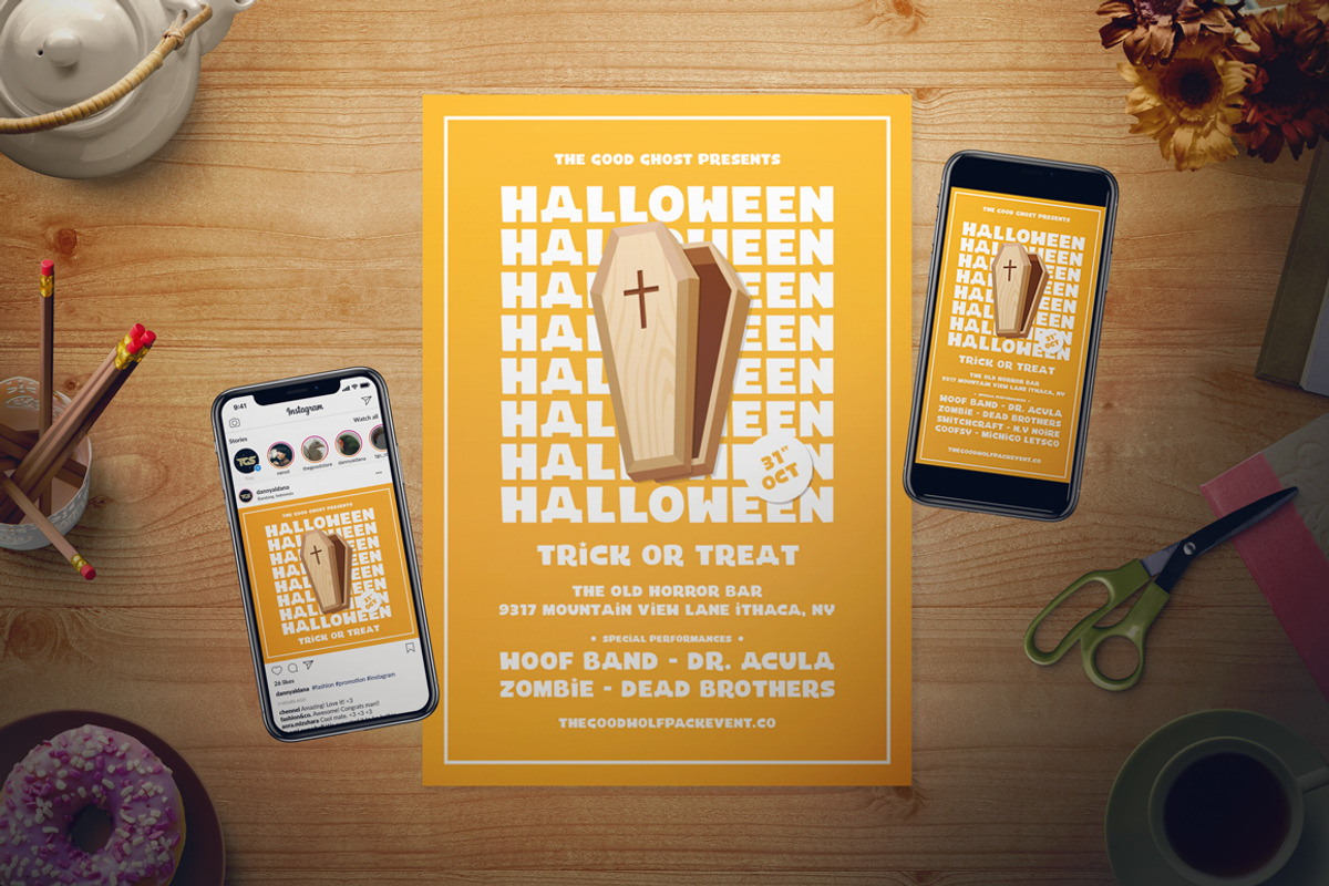 Simple Halloween Flyer Set, a Flyer Template by The Good Store (Photo 1 of 2)