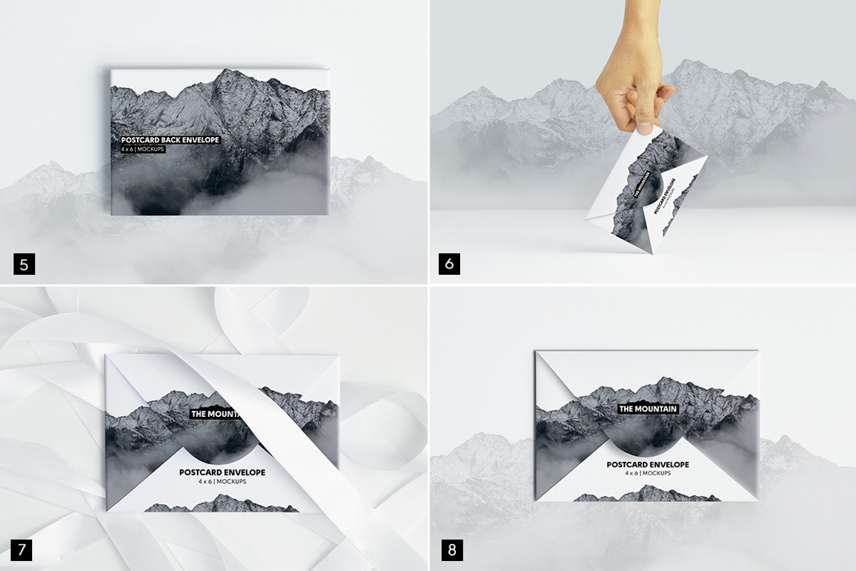 Postcard With Envelope Mockups BUNDL, a Print Template by Kongkow (Photo 6 of 14)