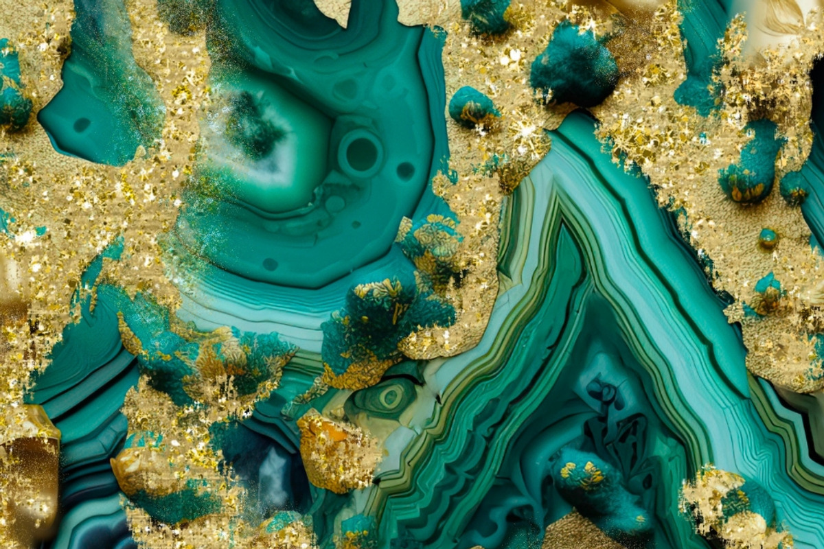 Green Geodes Digital Paper Pack, a Texture Illustration by Tanya Kart