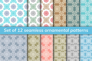 Ornament Pattern Seamless Set Of 12