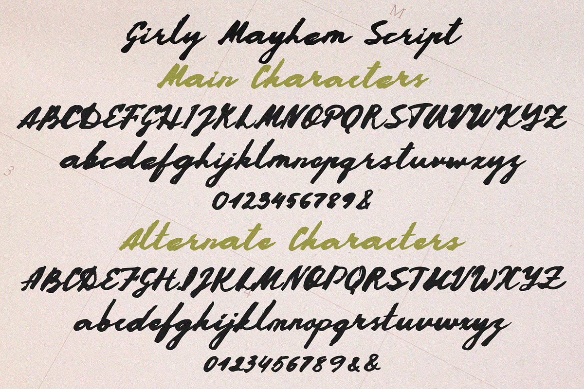 Girly Mayhem Messy Bold Script Font, a Script Font by AnMark (Photo 10 of 12)