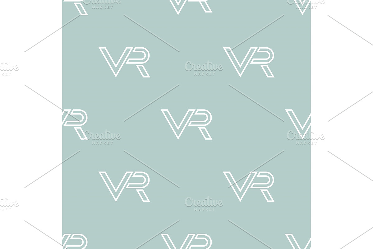 Seamless Vector Pattern With VR, a Pattern Graphic by FineArtStudio (Photo 1 of 3)