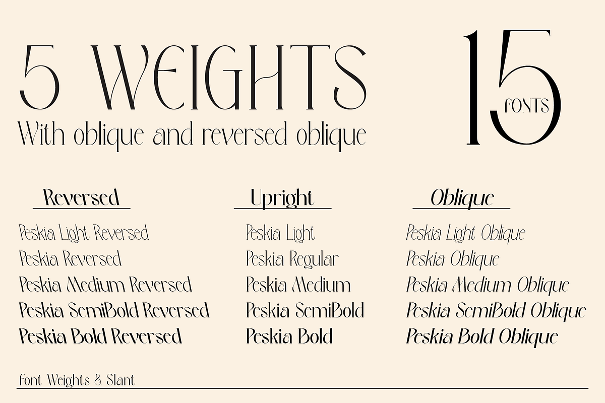 Peskia - Variable Font Family, a Serif Font by Valentino Vergan (Photo 2 of 15)