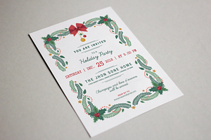 Christmas Invitation, Holiday Party, a Card Template by TemplatesForest