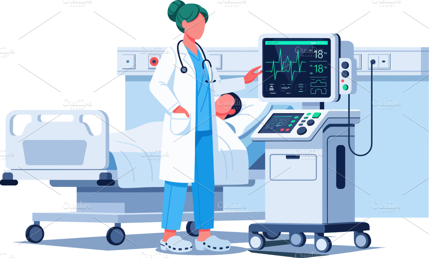 Doctor Checks Patient's Vital Signs, a Health & Medical Photo by angellodeco