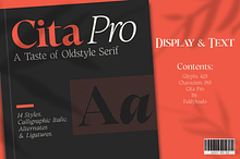 Cita Pro Serif Family