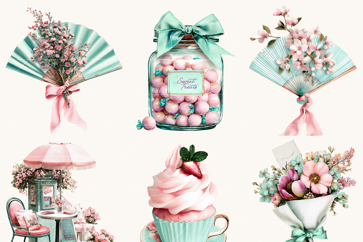 Pastel Summer Clipart Bundle, an Object Illustration by Design Scotch (Photo 5 of 9)