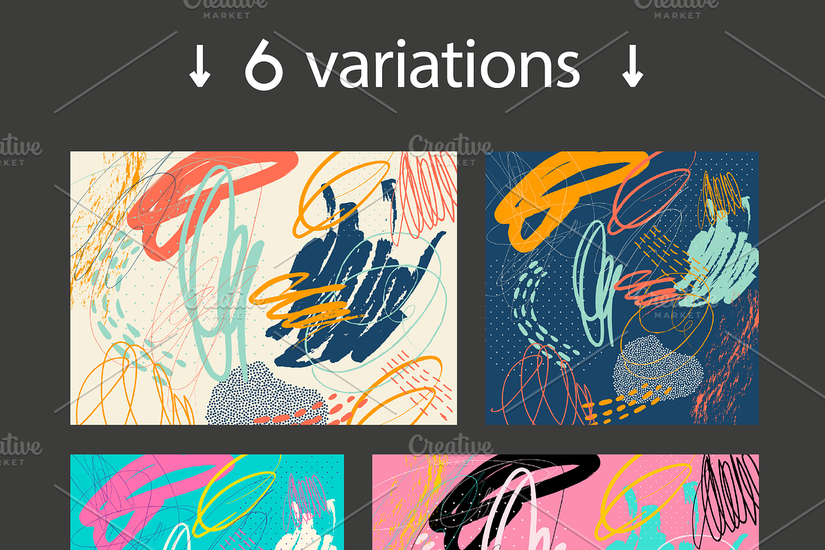 Abstract patterns and cards set #1, a Pattern Graphic by pixelwerk (Photo 3 of 5)