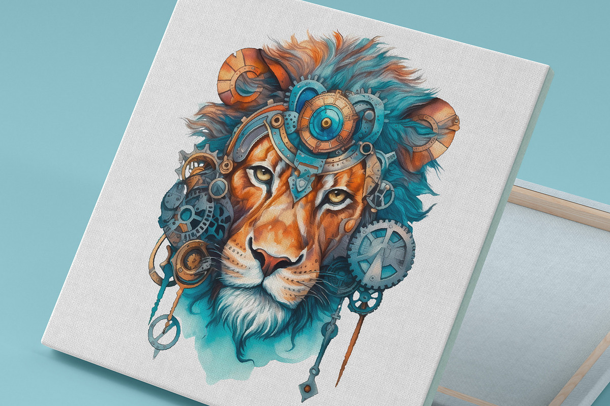 Watercolor Steampunk Clipart, an Animal Illustration by ArtIrisArt (Photo 5 of 8)
