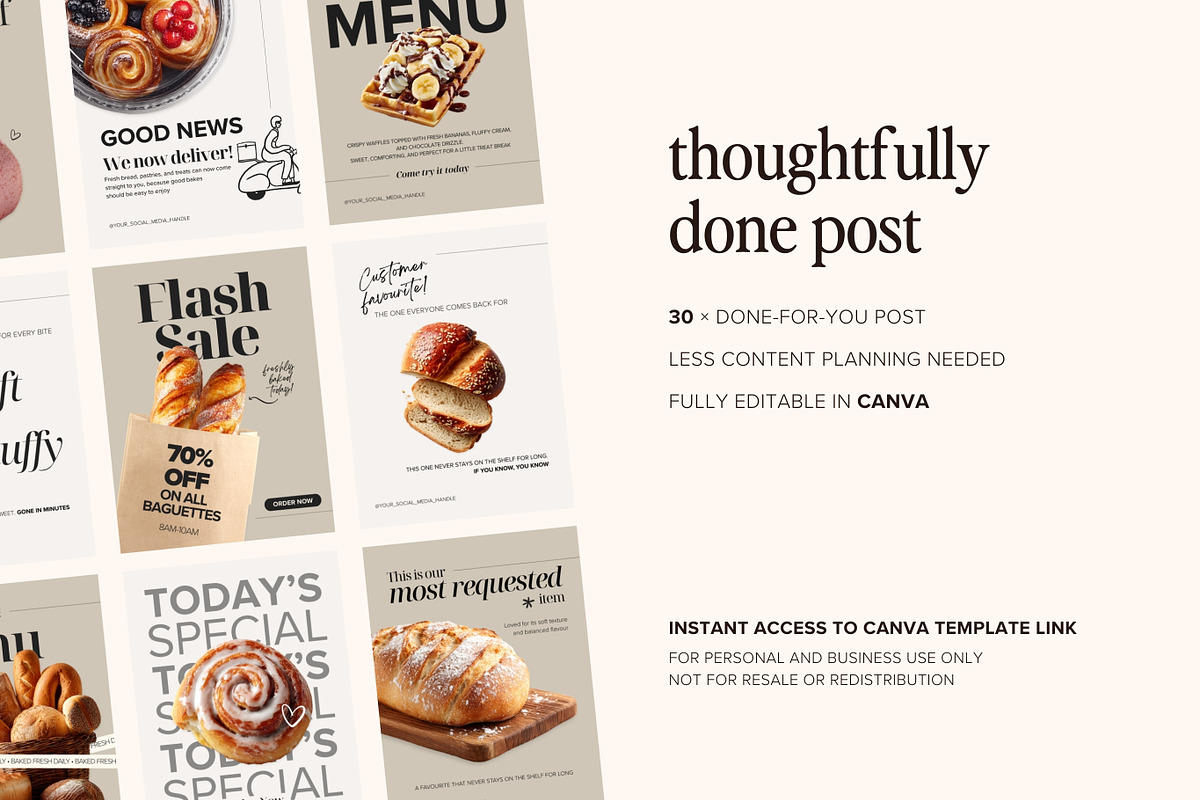 Minimalist Bakery Instagram Template, a Templates & Theme by Pawprints Canvas Co. (Photo 2 of 7)