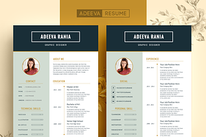 Professional Resume Template Rania