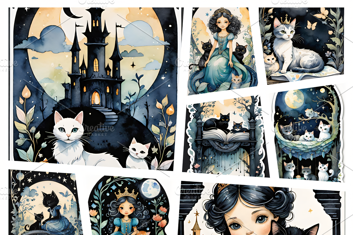 ETARA Moonlit Cat Oracle, a Decorative Illustration by ETARA by Mea Hau (Photo 2 of 11)