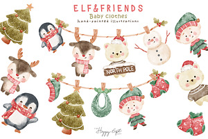 Baby Cloth Christmas Illustrations