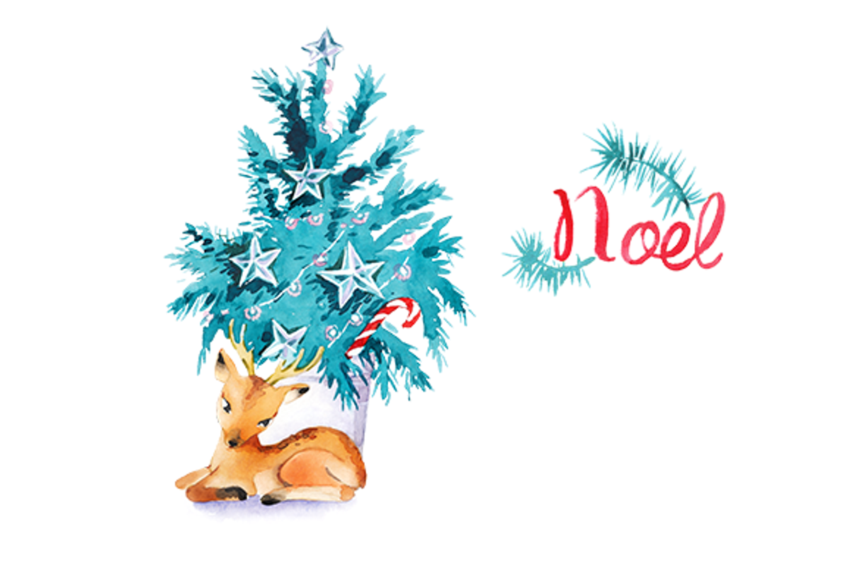 Watercolor Christmas clipart set, an Illustration by masha gross (Photo 4 of 4)