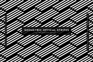 Geometric Optical Stripes, a Pattern Graphic by MalyskaStudio