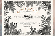 Snowy Winter - vintage illustrations, a Seasonal Illustration by Pamyatka Shop (Thumbnail 3 of 17)