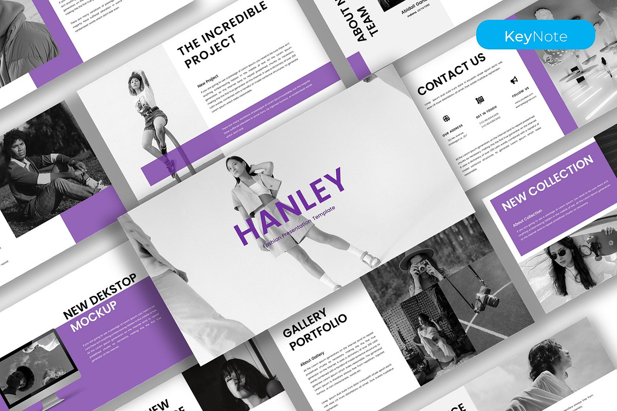 Hanley – Fashion Keynote Template, a Presentation Template by kreatifreya (Photo 1 of 5)