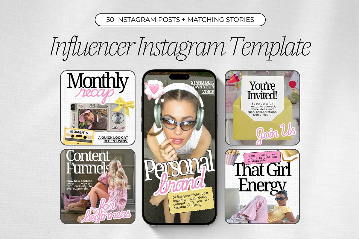 Social Media Influencer Templates, a Social Media Template by ZenSocialDesigns (Photo 1 of 9)