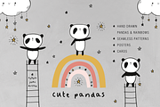 Cute pandas & rainbows collection, an Animal Illustration by Tkoko vectors & patterns (Thumbnail 1 of 11)
