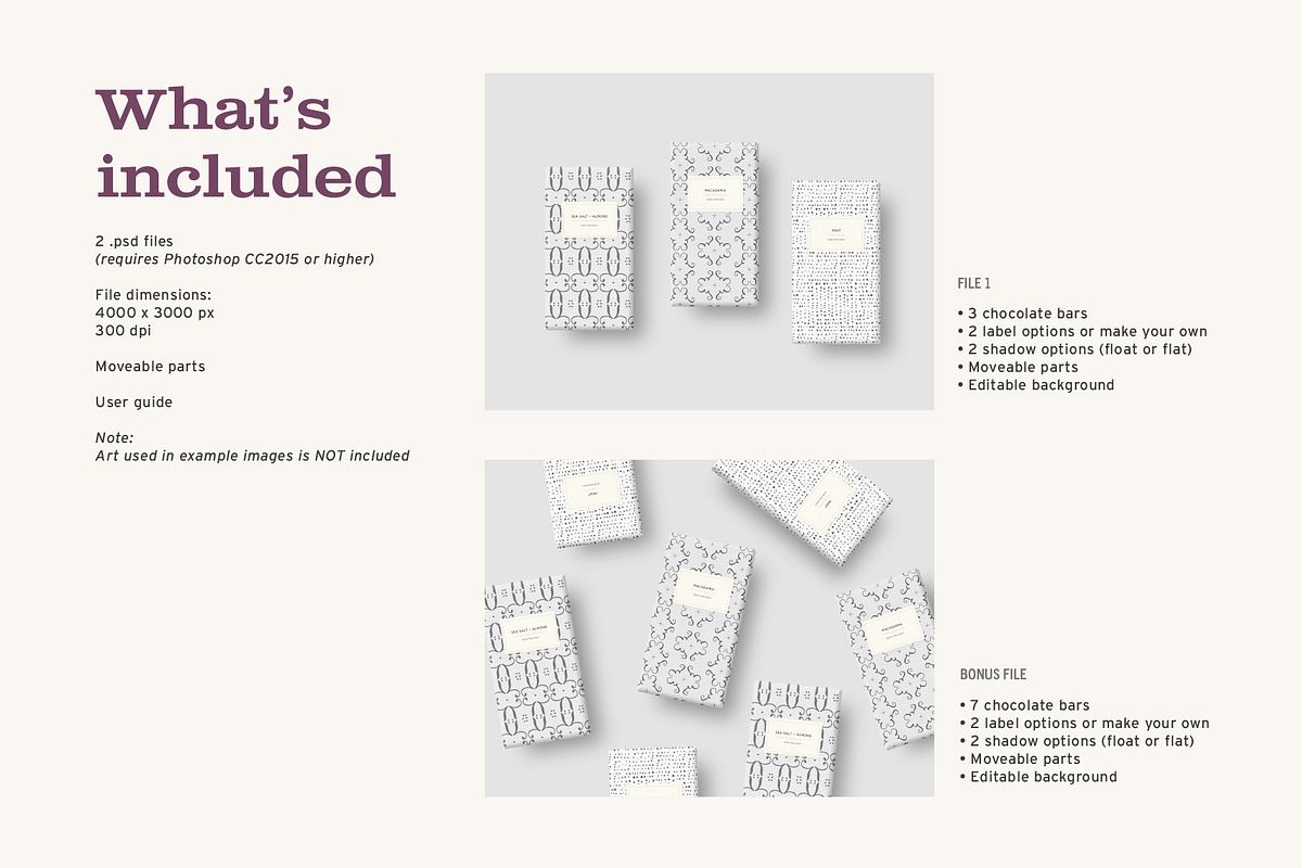 Chocolate Bars Mockup, a Packaging Mockup by Field Office (Photo 7 of 8)