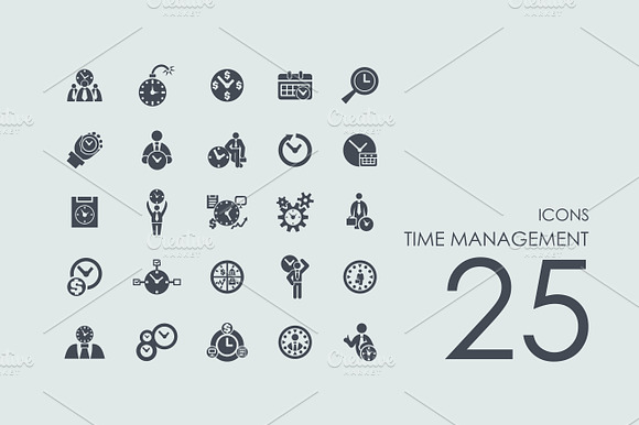 25 Time Management Icons
