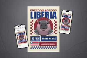 Liberia Independence Day Flyer Set, a Flyer Template by The Good Store