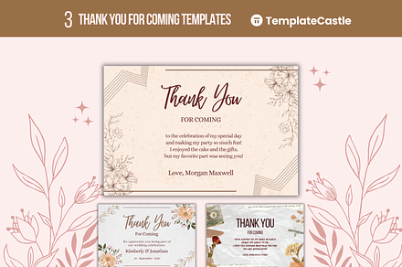 Thank You for Coming Templates Canva