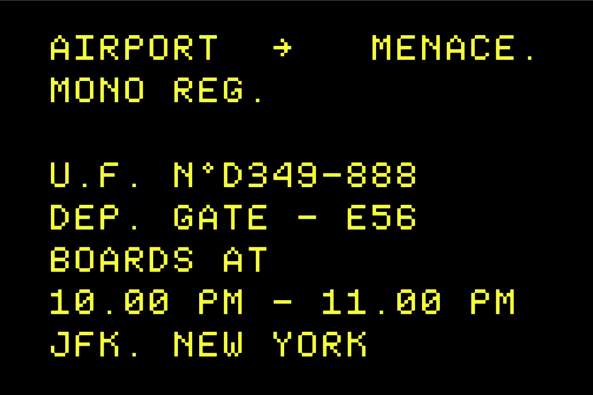 Brunea – Pixel Monospaced Font, a Sans Serif Font by Any-Type® Foundry (Photo 2 of 9)