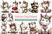 Whimsical Unicorn Day Animal Clipart, an Illustration by Craft Nest (Thumbnail 1 of 5)
