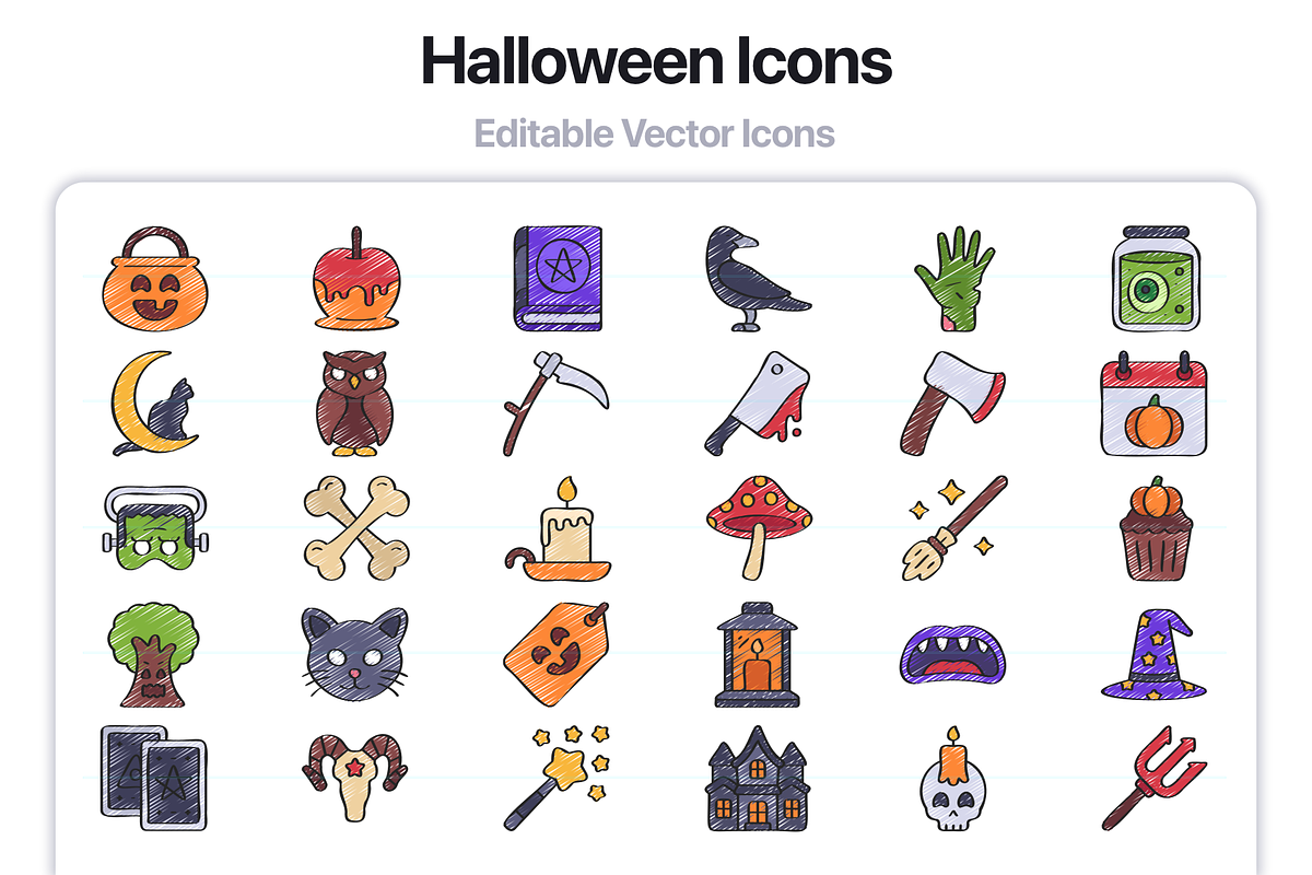 60 Halloween Hand Drawn Style Icons, an Outline Icon by Juicy Icons (Photo 6 of 6)