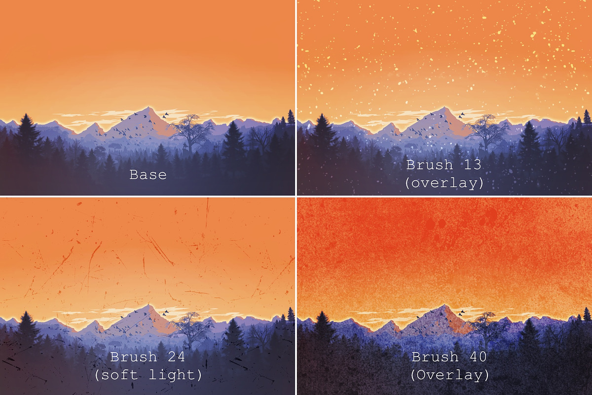 Grunge Texture Brushes For Procreate, a Brush Add-On by Pawsitively Aesthetic (Photo 2 of 9)