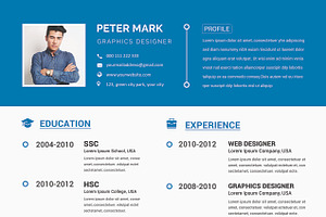 Clean CV Resume PSD Template