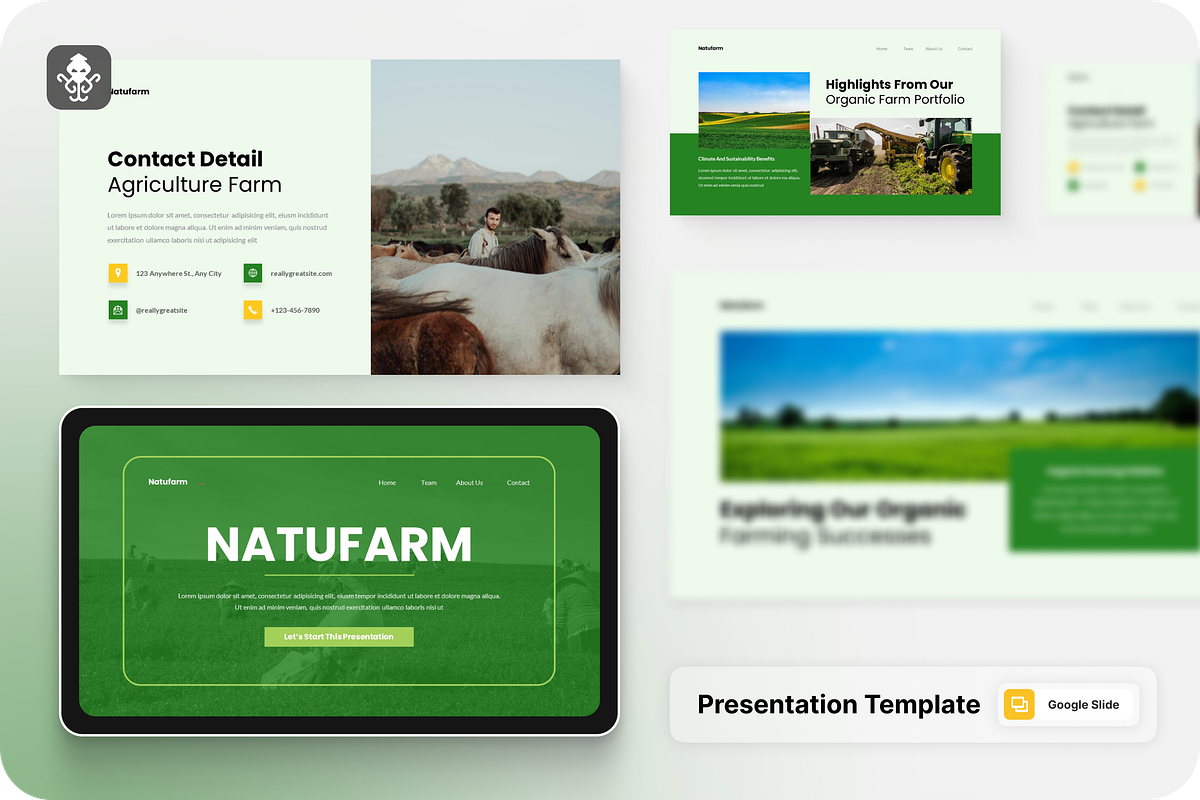 Organic Agriculture Farm GoogleSlide, a Presentation Template by SquidPixey (Photo 1 of 6)