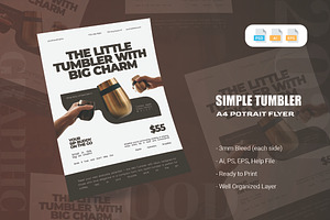 Simple Tumbler - Flyer, a Flyer Template by AQR Studio