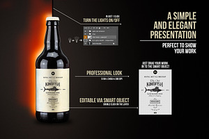 Artisan Beer Bottle Mockup N1943