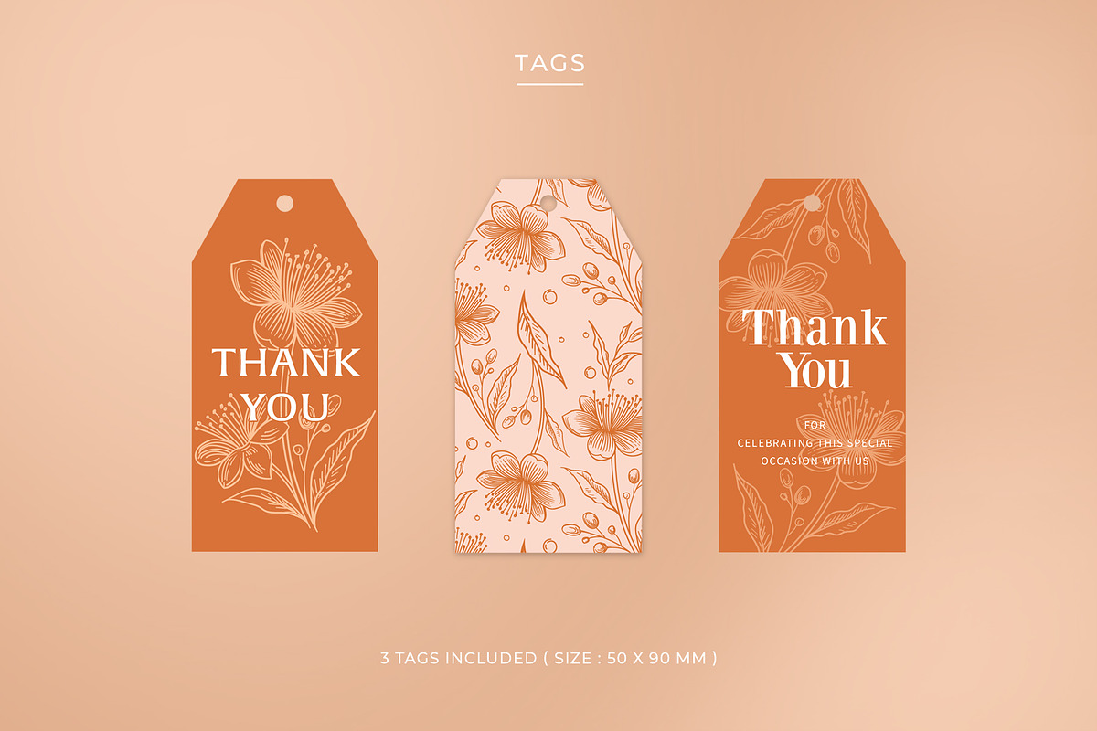 Peach Floral Wedding Templates, a Print Template by Shwet Art (Photo 7 of 10)