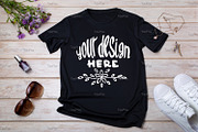 T-shirt mockup with burdock flowers., a Print Template by TasiPas (Thumbnail 2 of 4)