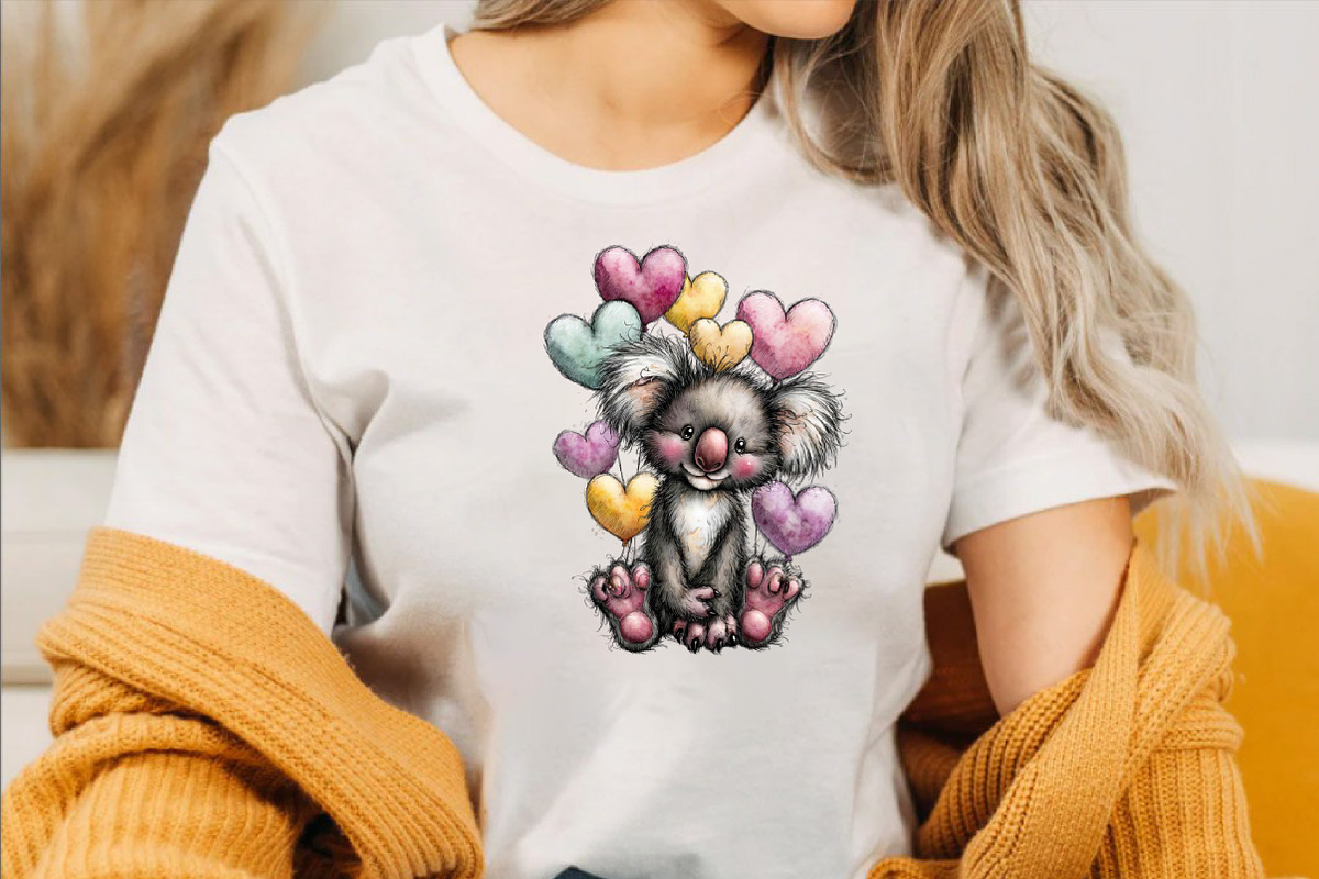Whimsical Valentine Koala Clipart Bu, an Illustration by SVGArt (Photo 4 of 8)