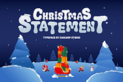 Christmas Statement – Bubble Font, a Sans Serif Font by Casloop Studio (Thumbnail 1 of 9)