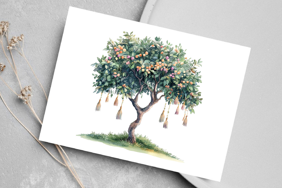 Boho Christmas Trees Clipart, an Illustration by Canvas Craft (Photo 5 of 8)