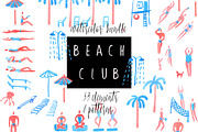 Beach club. Watercolor bundle, a Pattern Graphic by Anyuka (Thumbnail 1 of 3)